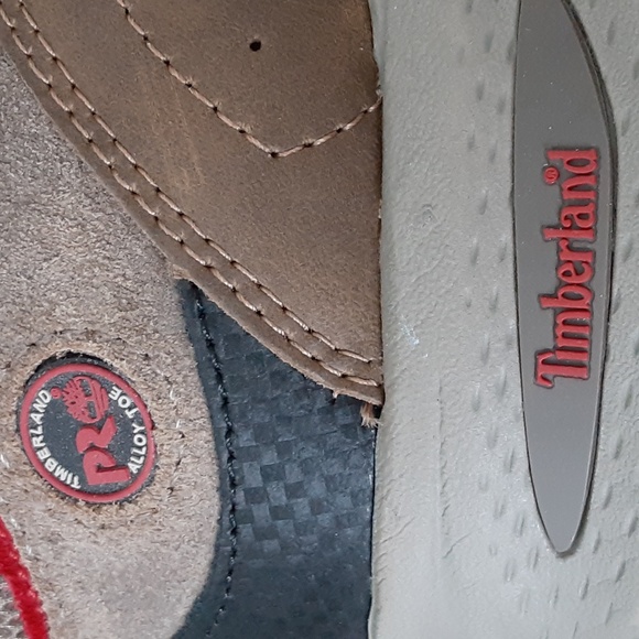 Timberland PRO Brown and Red Ankle SteelToe Boots NWOT SIZE11W - Picture 9 of 10